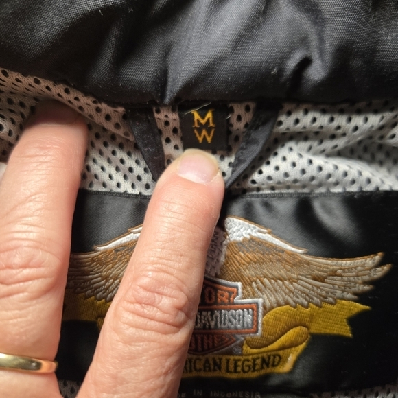 Harley-Davidson Motorcycle Zip-Up Summer Biker Black & Red‎ Jacket Women'… - Picture 10 of 14